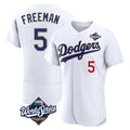 Los Angeles Dodgers #5 Freddie Freeman Player Gold White HOLBERT World Series 2026 Collection Stadium Limited Elite Stitched Jerseys