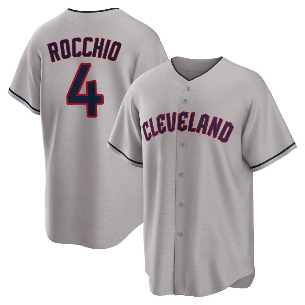 Cleveland Guardians #4 Brayan Rocchio Player Gray HOLBERT Game Home Stitched Jerseys
