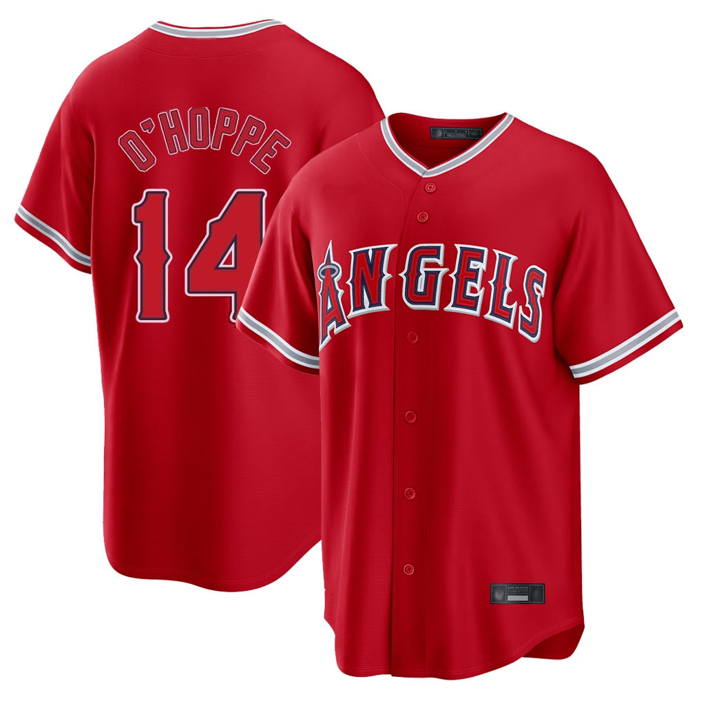 Los Angeles Angels #14 Logan O'Hoppe Player Red HOLBERT Home Game Stitched Jerseys