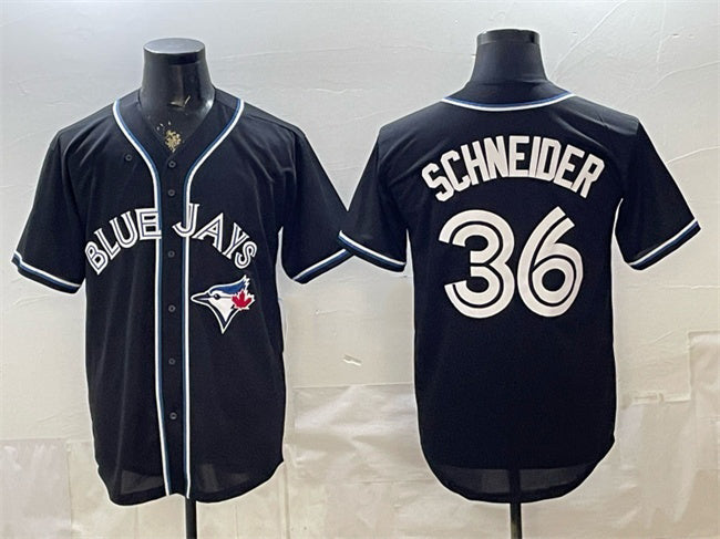 Toronto Blue Jays #36 Davis Schneider 2026 Fashion Replica Black HOLBERT Out Stitched Jersey