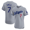 Los Angeles Dodgers #7 Blake Snell Player Gray HOLBERT Limited Elite Home Stitched Jerseys