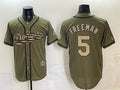 Los Angeles Dodgers #5 Freddie Freeman Olive HOLBERT 2026 Armed Forces Day Stitched Jersey 2