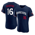 Minnesota Twins #16 Austin Martin Player Navy HOLBERTReplica Home Limited Elite Stitched Jerseys