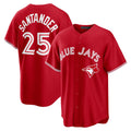Toronto Blue Jays #25 Anthony Santander Red HOLBERT Canada Day Replica Jersey