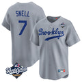 Los Angeles Dodgers #7 Blake Snell Player Gray HOLBERT Game Limited World Series Home Stitched Jerseys