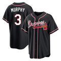 Atlanta Braves #3 Dale Murphy Player Black HOLBERT Fashion Out Game Stitched Jerseys