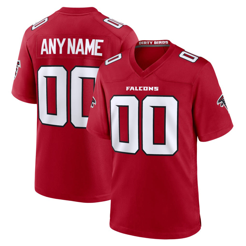 Custom A.Falcons Red HOLBERT Game Jersey