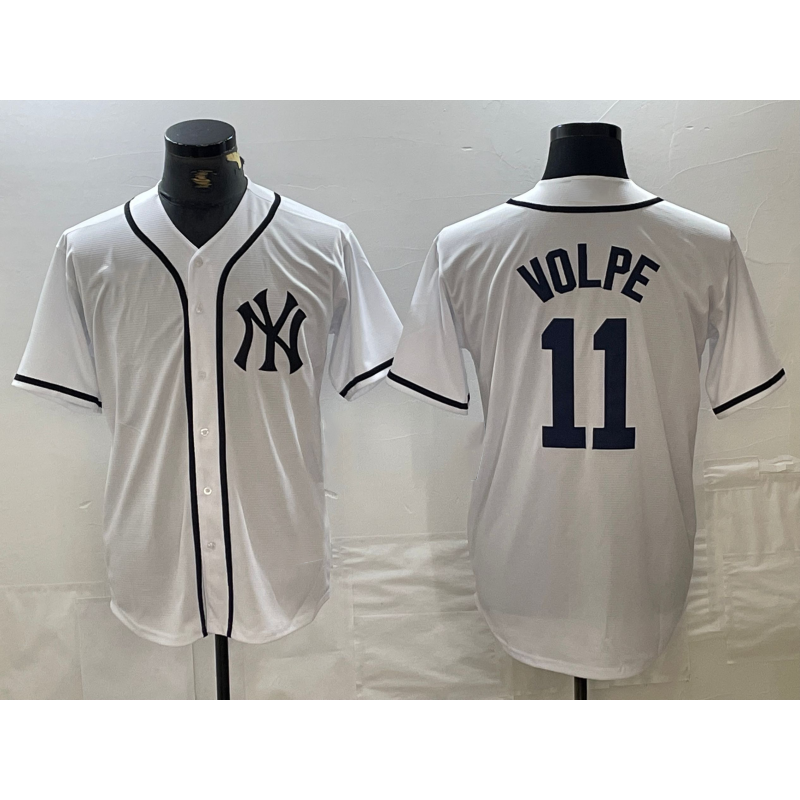 New York Yankees #11 Anthony Volpe White HOLBERT Fashion Cool Base Jersey