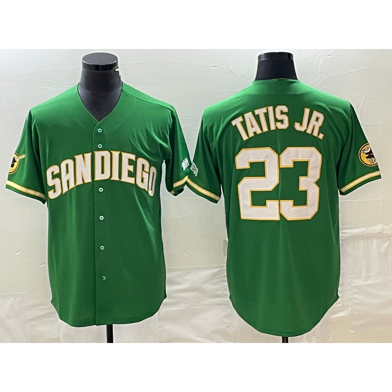 San Diego Padres #23 Fernando Tatis Jr Green HOLBERT Cool Base Stitched Jersey