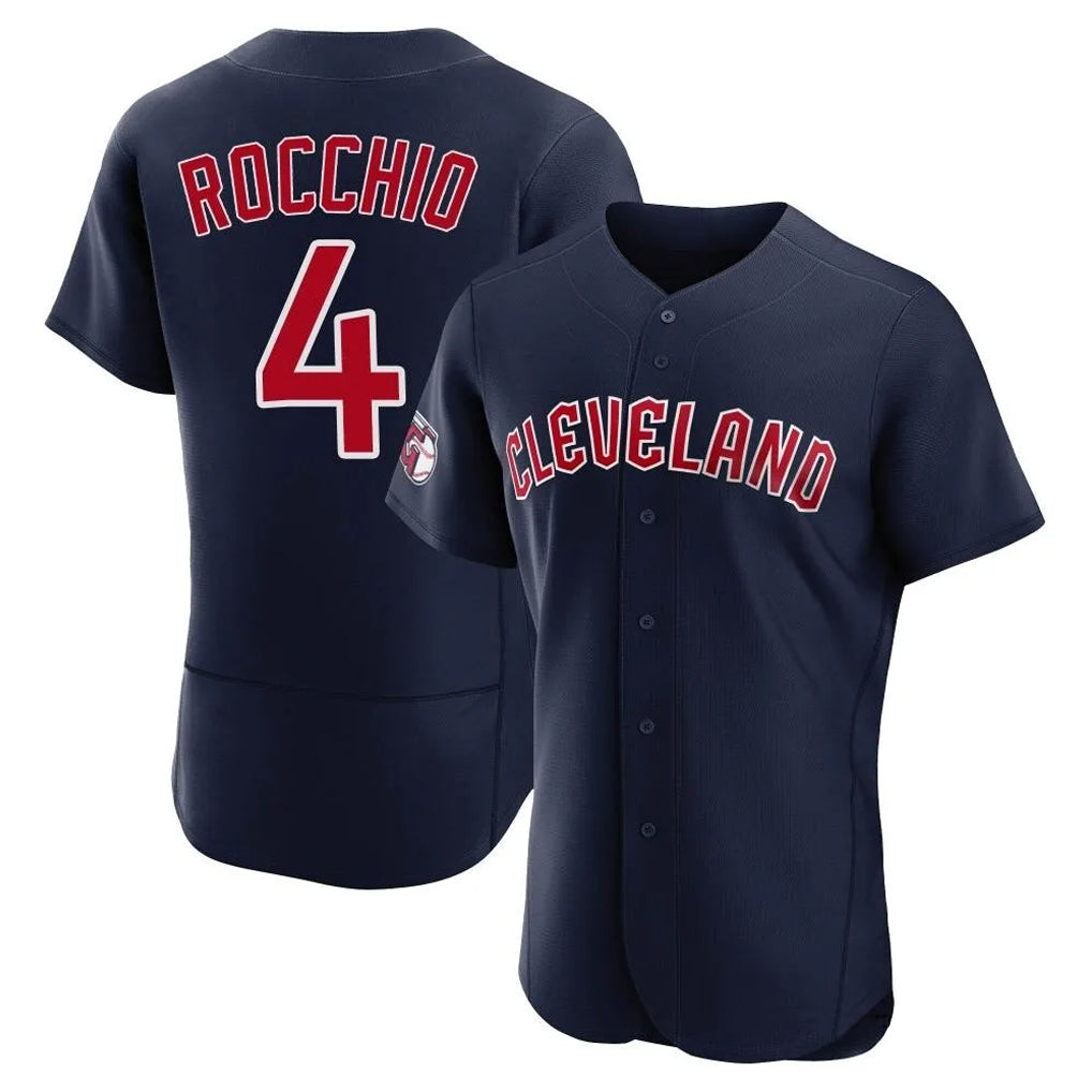 Cleveland Guardians #4 Brayan Rocchio Player Navy HOLBERT Limited Elite Home Stitched Jerseys