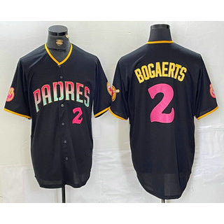 San Diego Padres #2 Xander Bogaerts Black HOLBERT Player Number Fashion Jersey