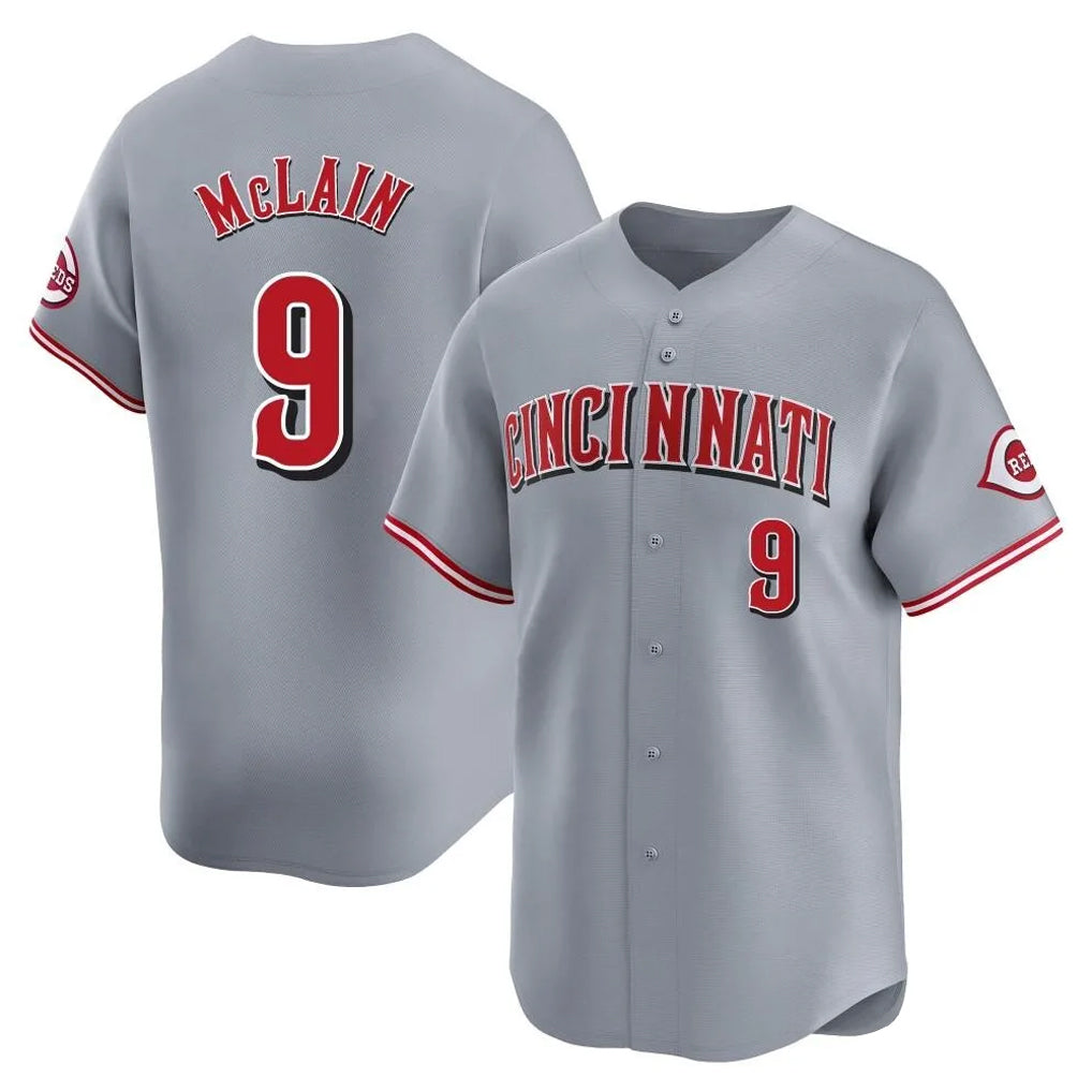Cincinnati Reds #9 Matt McLain Player Gray HOLBERT Home Limited Stitched Jerseys