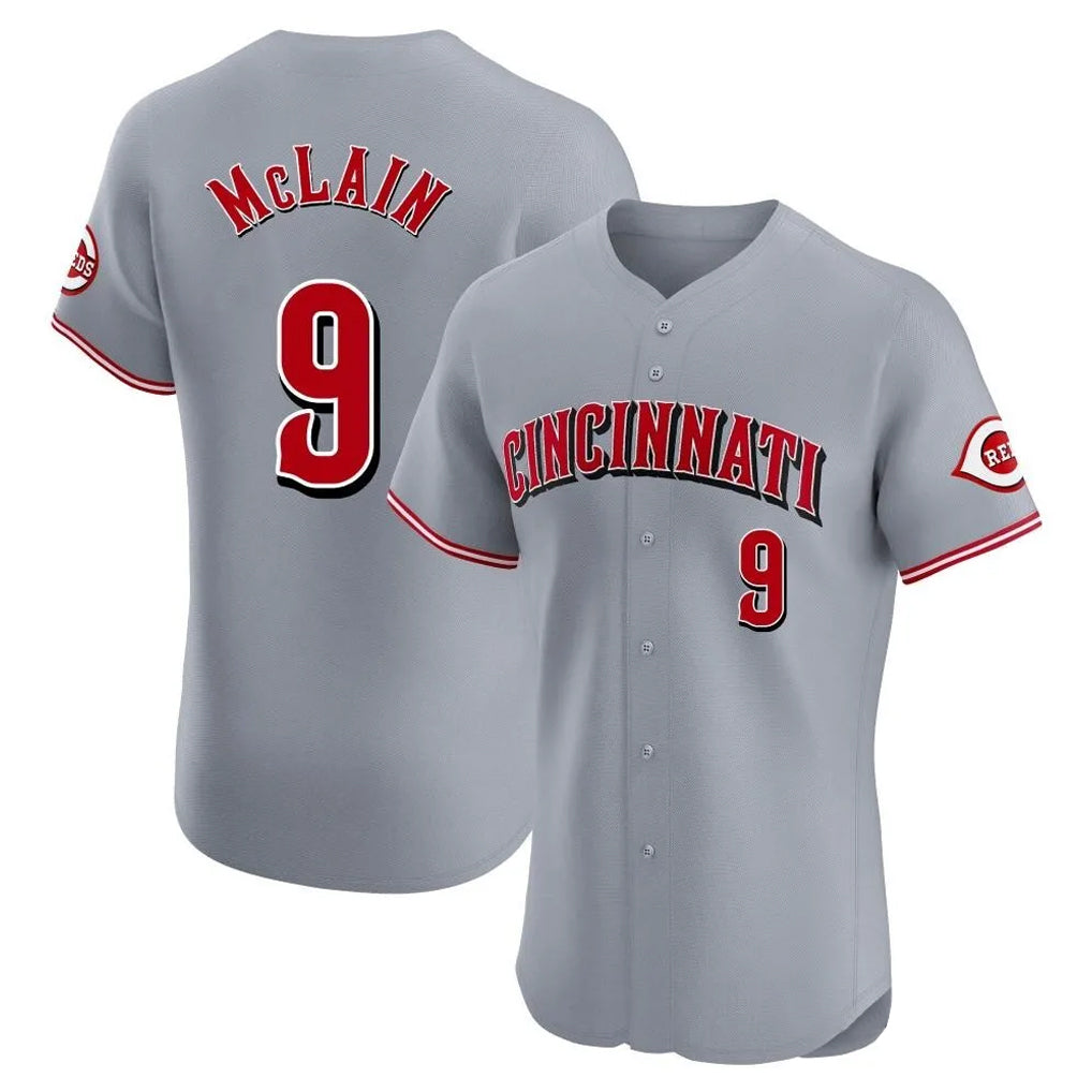 Cincinnati Reds #9 Matt McLain Player Gray HOLBERT Limited Elite Home Stitched Jerseys