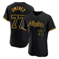 Atlanta Braves #77 Joe Jimenez Player Black HOLBERT Snake Skin City Limited Elite Home Game Stitched Jerseys