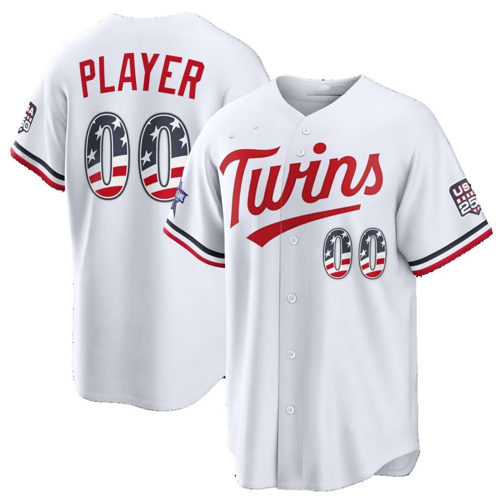 Custom Minnesota Twins 2026 All-Star Edition Stars & Stripes White HOLBERTStadium Pick-A-Player Jersey