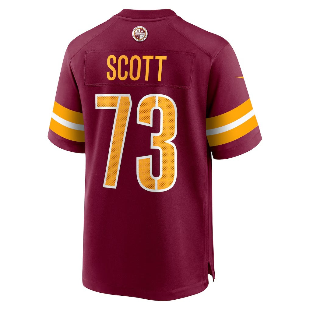 W.Commanders #73 Trent Scott Burgundy HOLBERT Game Jersey