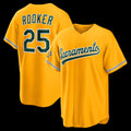 Oakland Athletics #25 Brent Rooker Gold HOLBERT Alternate Stadium Jersey