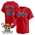 Custom Cleveland Indians x One Piece Red HOLBERT Vapor Premier Limited Jersey - Stitched