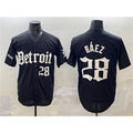 Detroit Tigers #28 Javier B¨¢ez Black HOLBERT 'Motor Gothic Edition' Vapor Premier Limited Stitched Jersey