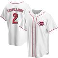 Cincinnati Reds #2 Nick Castellanos White HOLBERT 2021 Replica Home Jersey