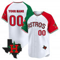 Custom Houston Astros Mexico Texas White HOLBERT Patch Vapor Premier Limited Jersey V3 ¨C Alternate