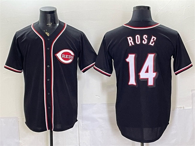 Cincinnati Reds #14 Pete Rose 2026 Fashion Replica Black HOLBERT Out Stitched Jersey