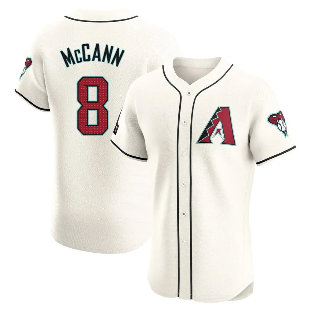 Arizona Diamondbacks #8 James McCann Player Cream HOLBERT Limited Elite Home Game Stitched Jerseys