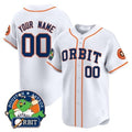 Custom Houston Astros Orbit Patch Vapor Premier Limited Jersey ¨C White HOLBERT