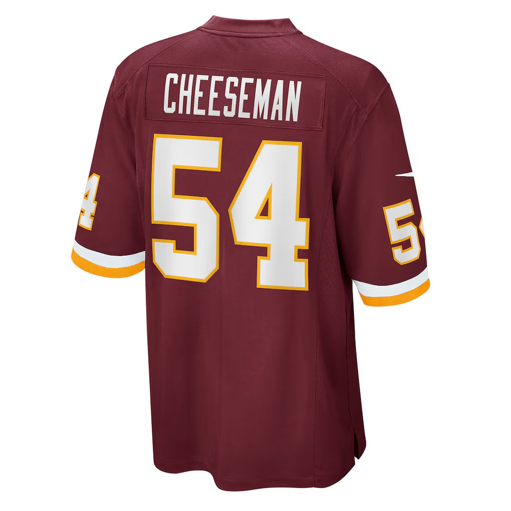 W.Football Team #54 Camaron Cheeseman Burgundy HOLBERT Game Jersey