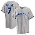 Kansas City Royals #7 Bobby Witt Jr. Gray HOLBERT Road Replica Jersey