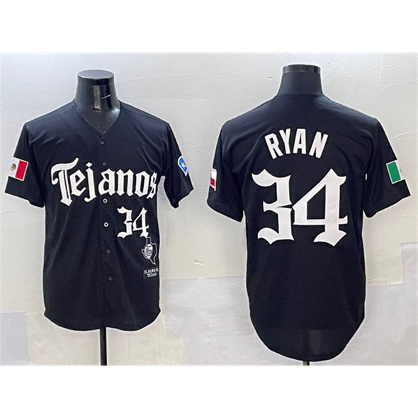 Texas Rangers #34 Nolan Ryan Black HOLBERT Mexico 2025 Vapor Premier Limited Stitched Jersey