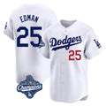 Los Angeles Dodgers #25 Tommy Edman Player White HOLBERT World Series Meet Limited Home Stitched Jerseys