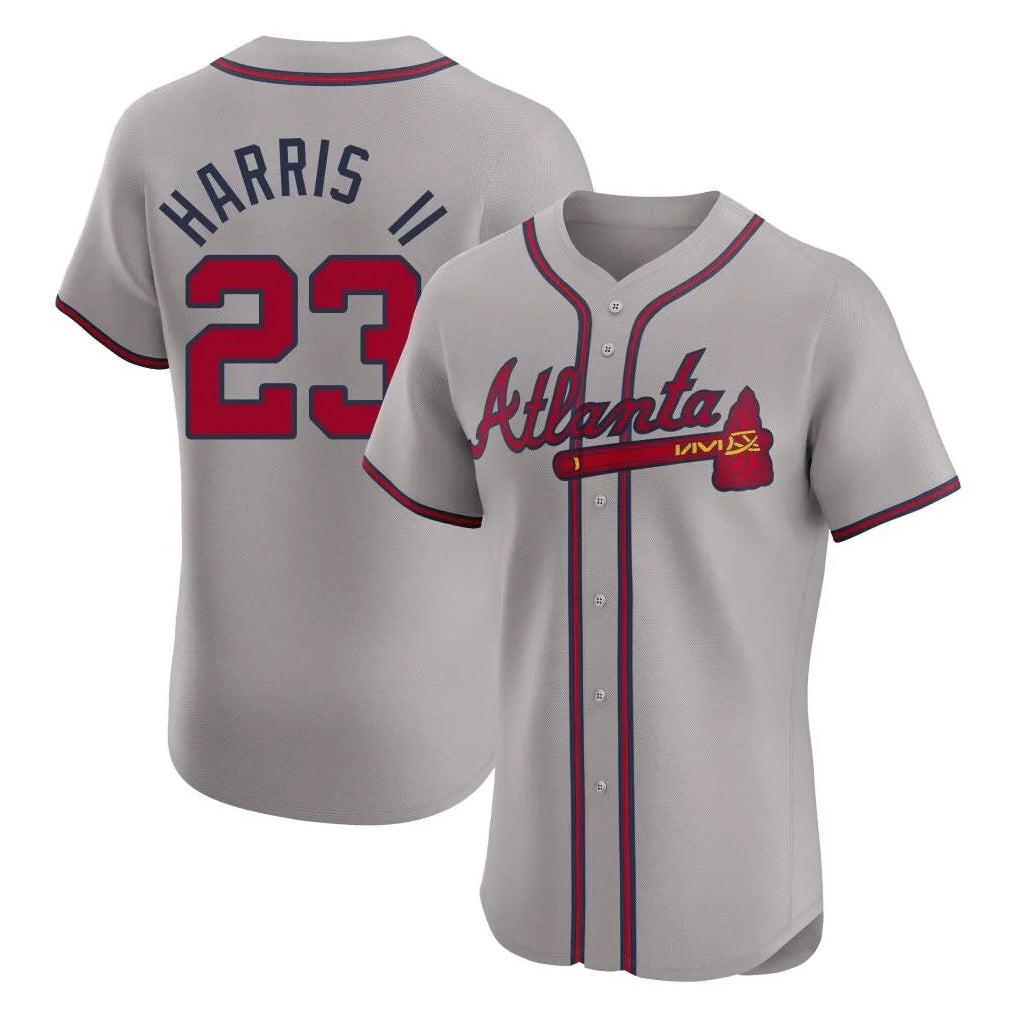 Atlanta Braves #23 Michael Harris II Player Gray HOLBERT Limited Elite Home Game Stitched Jerseys