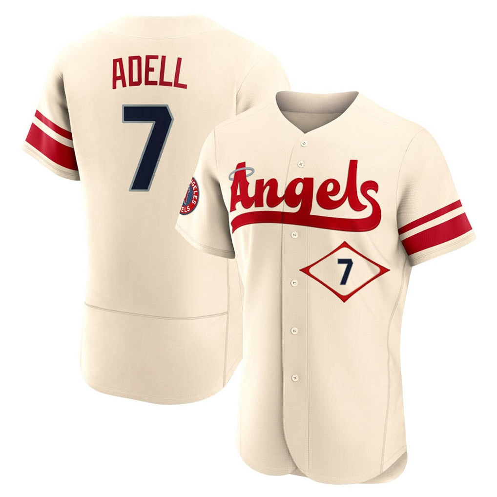Los Angeles Angels #7 Jo Adell Player Cream HOLBERT City Connect Limited ELite Home Stitched Jerseys