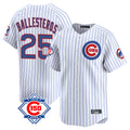 Chicago Cubs #25 Moises Ballesteros Player White HOLBERT 150th Anniversary Limited Home Game Stitched Jerseys