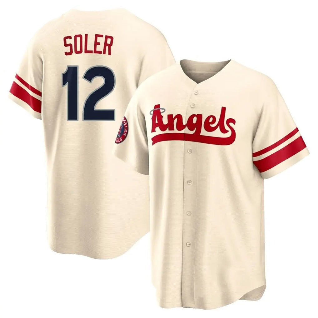 Los Angeles Angels #12 Jorge Soler Player Cream HOLBERT City Connect Home Stitched Jerseys