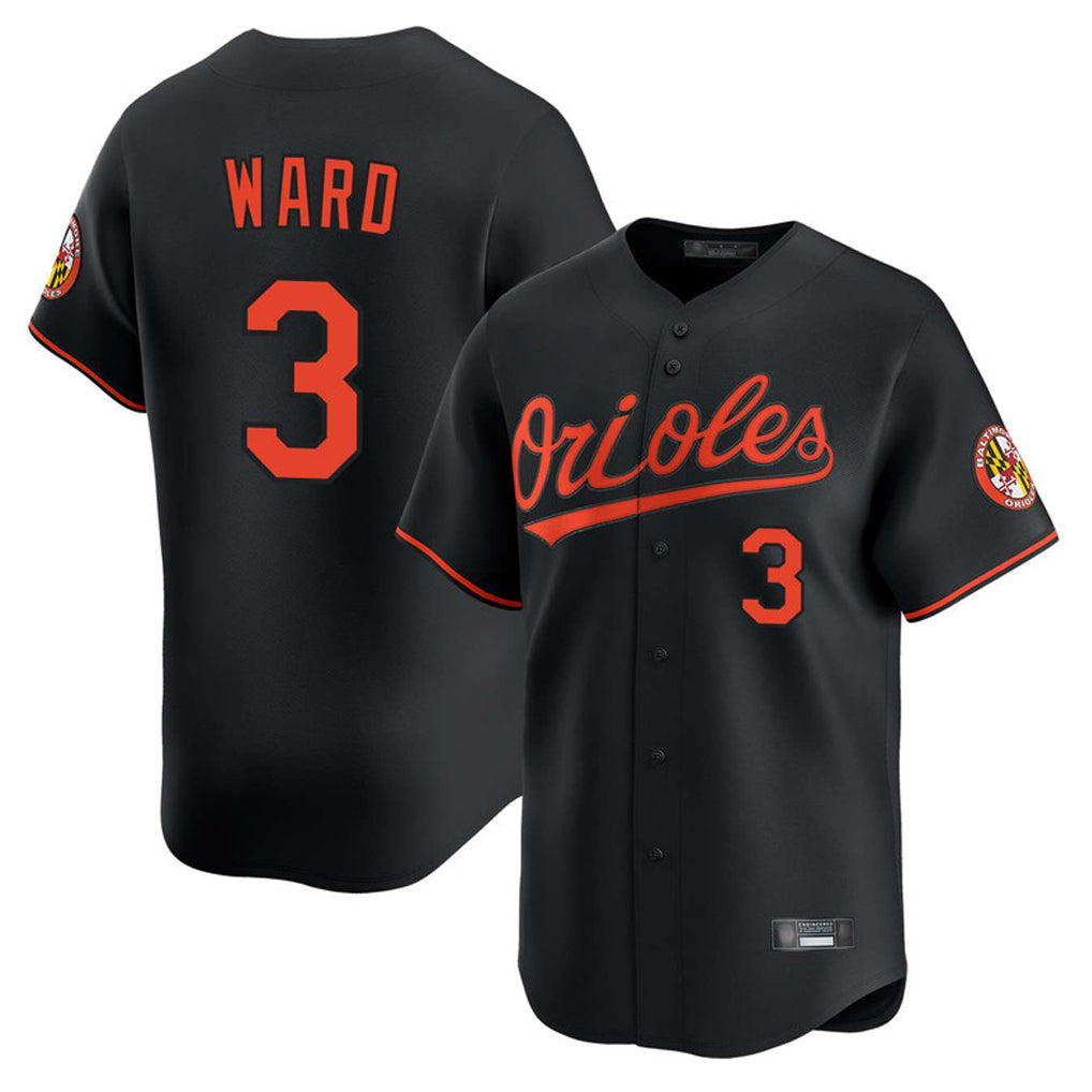 Baltimore Orioles #3 Taylor Ward Player Black HOLBERT Limited Home Game Stitched Jerseys
