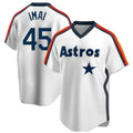 Houston Astros #45 Tatsuya Imai Player White HOLBERT Cooperstown Collection T-shirt Stitched Jerseys