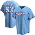 Texas Rangers #53 Adolis Garcia Light Blue HOLBERT Cool Base Stitched Jersey