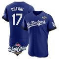 Los Angeles Dodgers #17 Shohei Ohtani Player Royal HOLBERT World Series City Connect Elite Home Stitched Jerseys