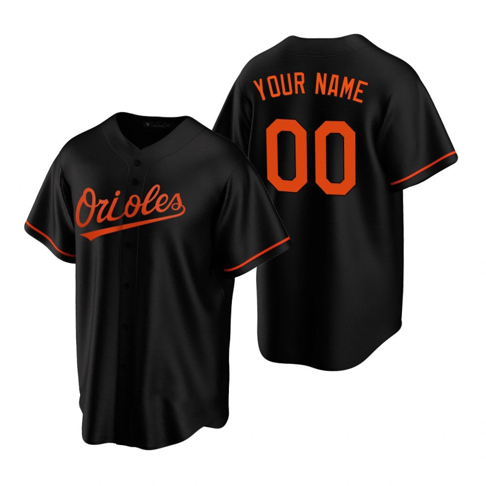Custom Baltimore Orioles Black HOLBERT Stitched Cool Base Jersey