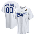 Custom Los Angeles Dodgers Active Player White HOLBERT 2024 World Series Cool Base Stitched Jersey