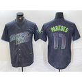 Tampa Bay Rays #17 Isaac Paredes Charcoal HOLBERT 2024 City Connect Limited Cool Base Jersey