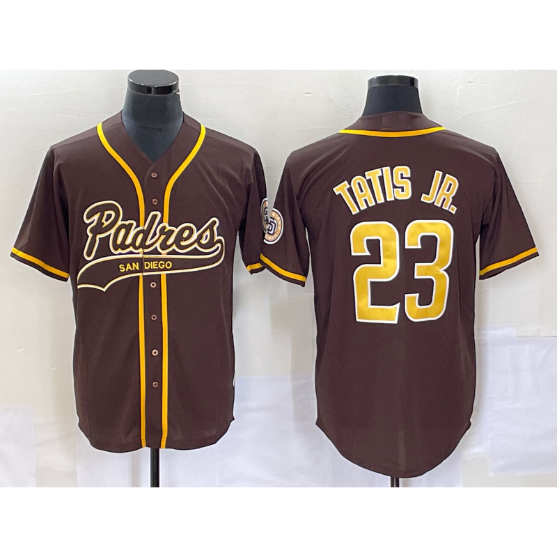 San Diego Padres #23 Fernando Tatis Jr Brown HOLBERT NEW 2023 Cool Base Stitched Jersey