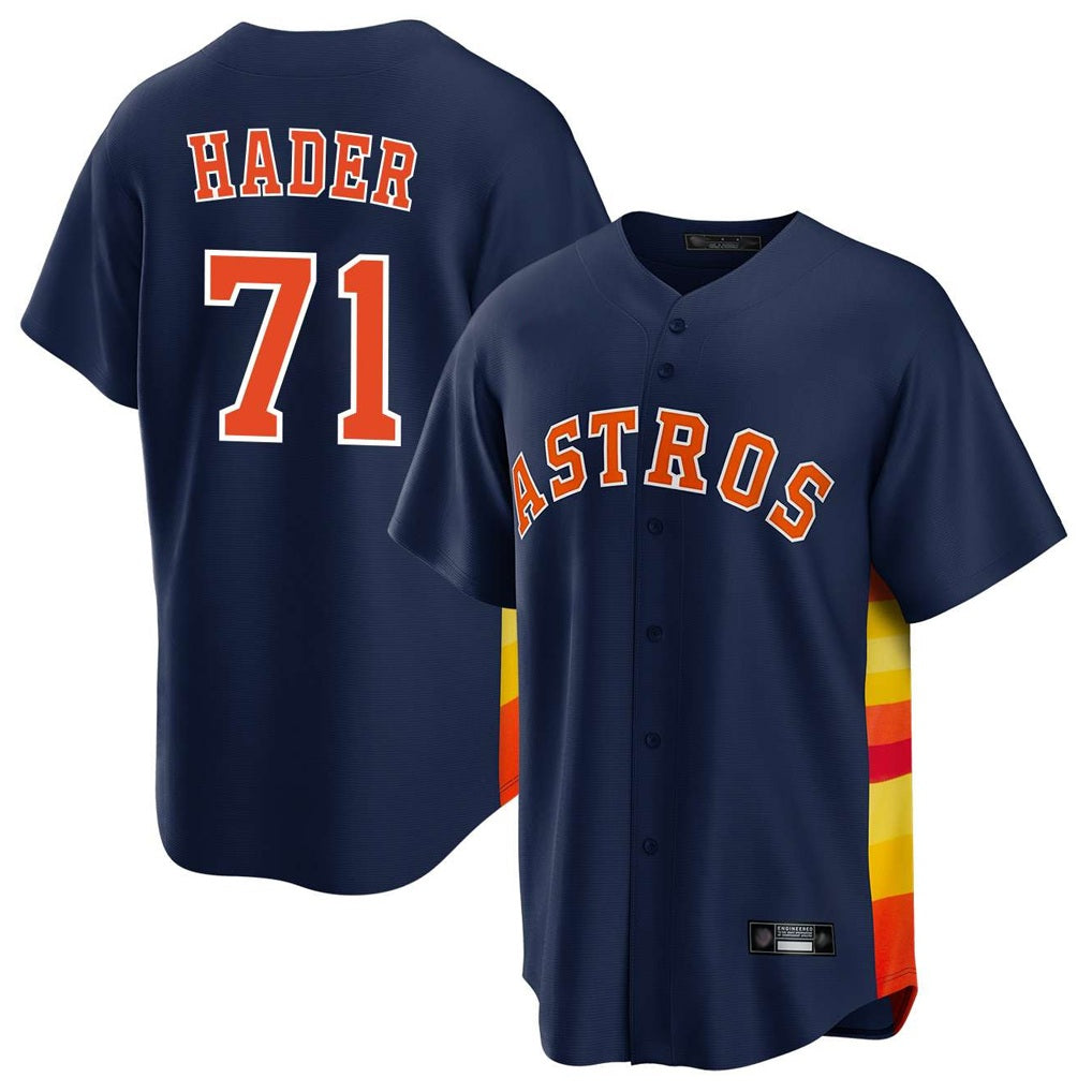 Houston Astros #71 Josh Hader Player Navy HOLBERT Home Game Stitched Jerseys