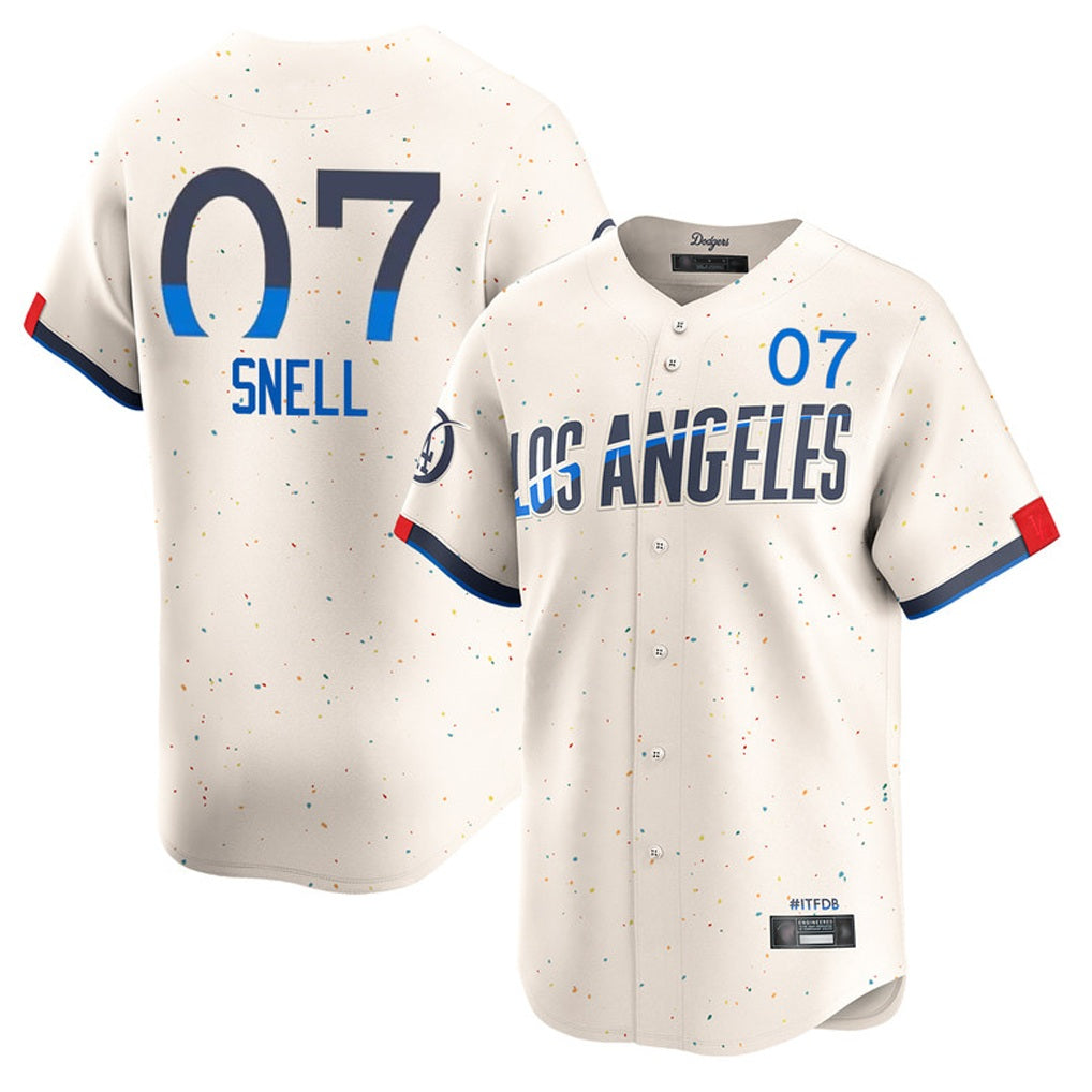 Los Angeles Dodgers #7 Blake Snell Player Cream HOLBERT City Connect Limited Home Stitched Jerseys