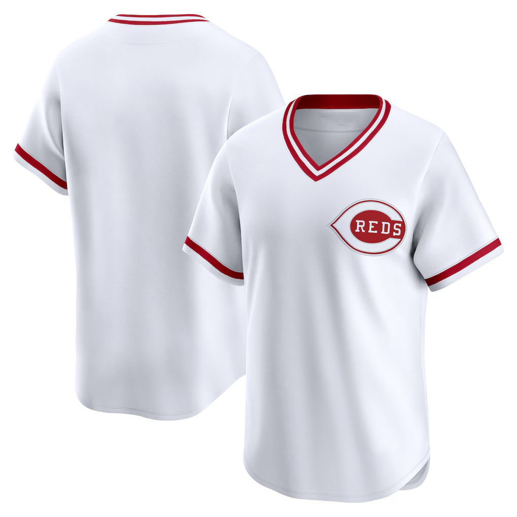 Cincinnati Reds White HOLBERT Throwback Cooperstown Collection Limited Jersey