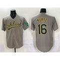 Oakland Athletics #16 Nick Kurtz Grey HOLBERT Cool Base Stitched Baseball Jersey