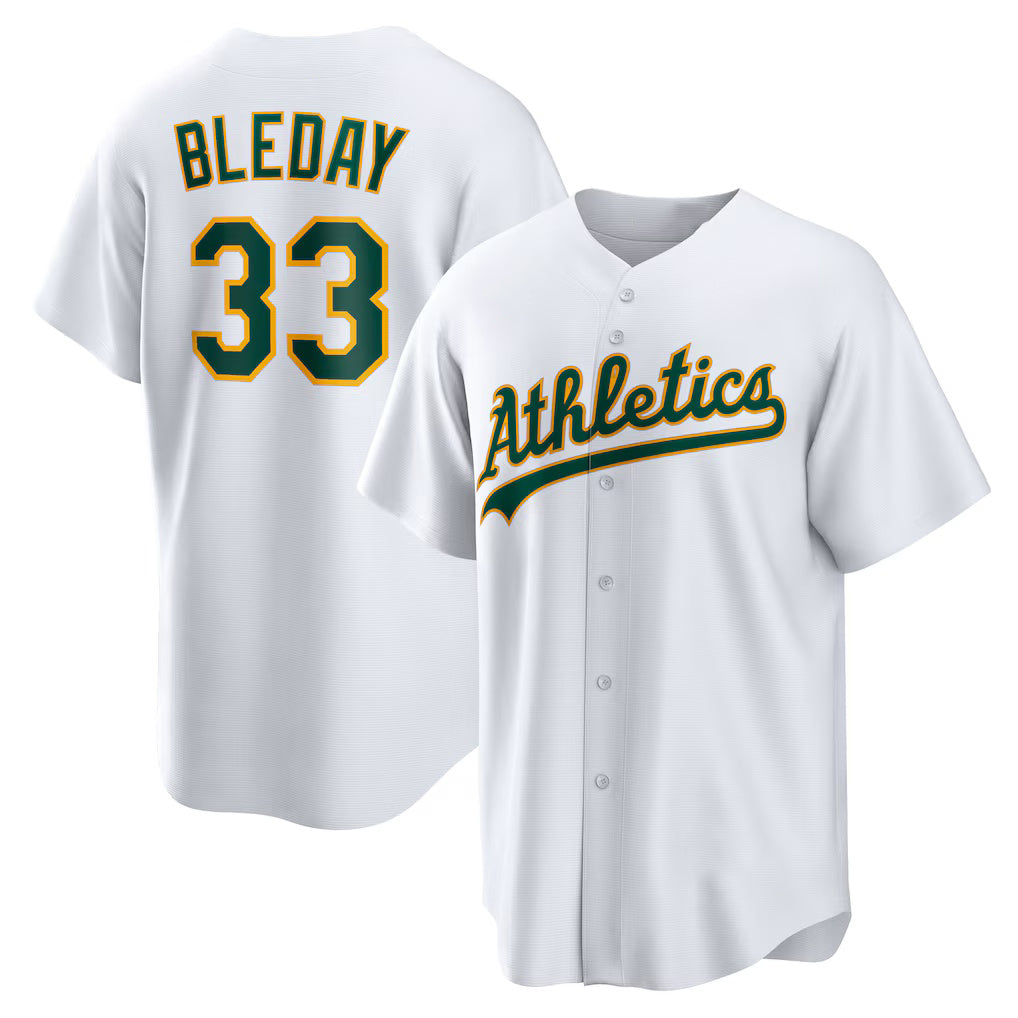 Oakland Athletics #33 JJ Bleday White HOLBERT Home Replica Jersey