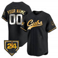 Custom Chicago Cubs 2024 Spring Training Patch Vapor Premier Limited Jersey ¨C All Stitched-Black HOLBERT